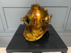 Large Brass Divers Helmet