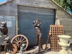 Bronze Statue Of A Golfer