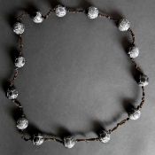 René Lalique Black Glass 'Entrelacs' Necklace