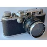Leica IIIa Rangefinder Camera With Jupiter 8 Lens And Case For Restoration