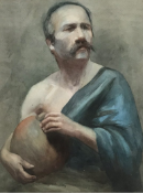 Arthur Melville 1855-1904 Scottish (Attributed) possible self-portrait.