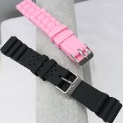 Two new watchstraps, one pink and one black