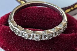 Ladies 9ct White Gold Diamond Ring