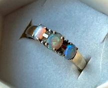 Pretty Opal Trilogy Ring In 9ct Gold