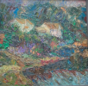 Impressionist landscape oil painting appears unsigned endorsed verso BË, Telemark Robert Foster
