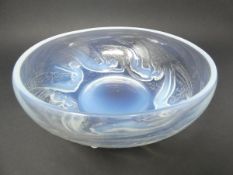 René Lalique Glass Opalescent Ondines Bowl