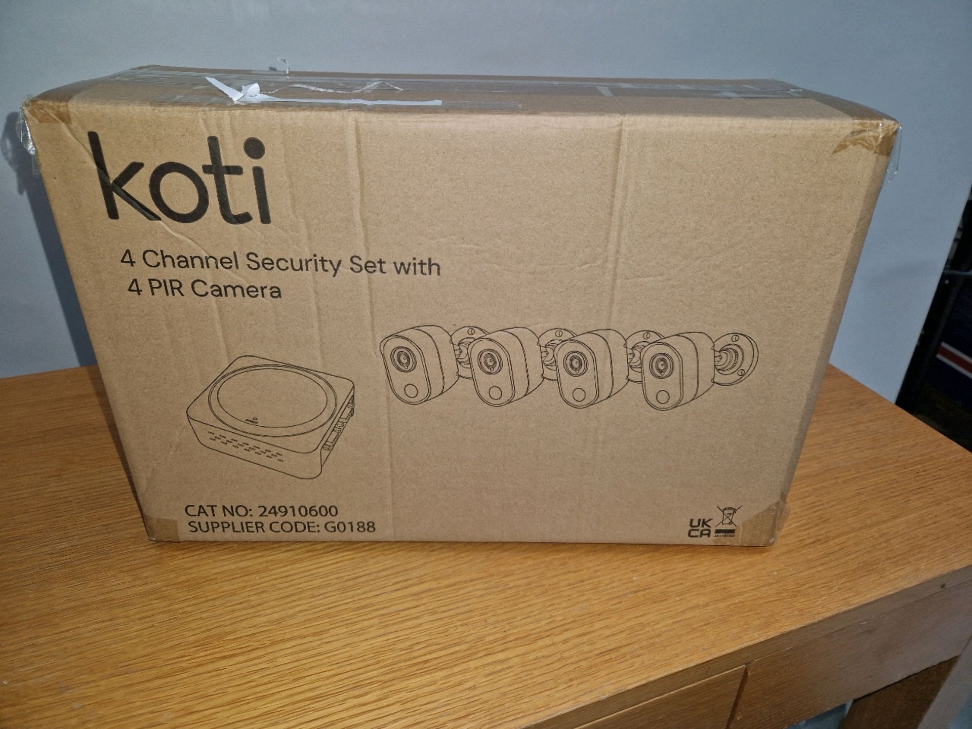 KOTI 4CHANNEL SECURITY SET WITH 4 PIR CA