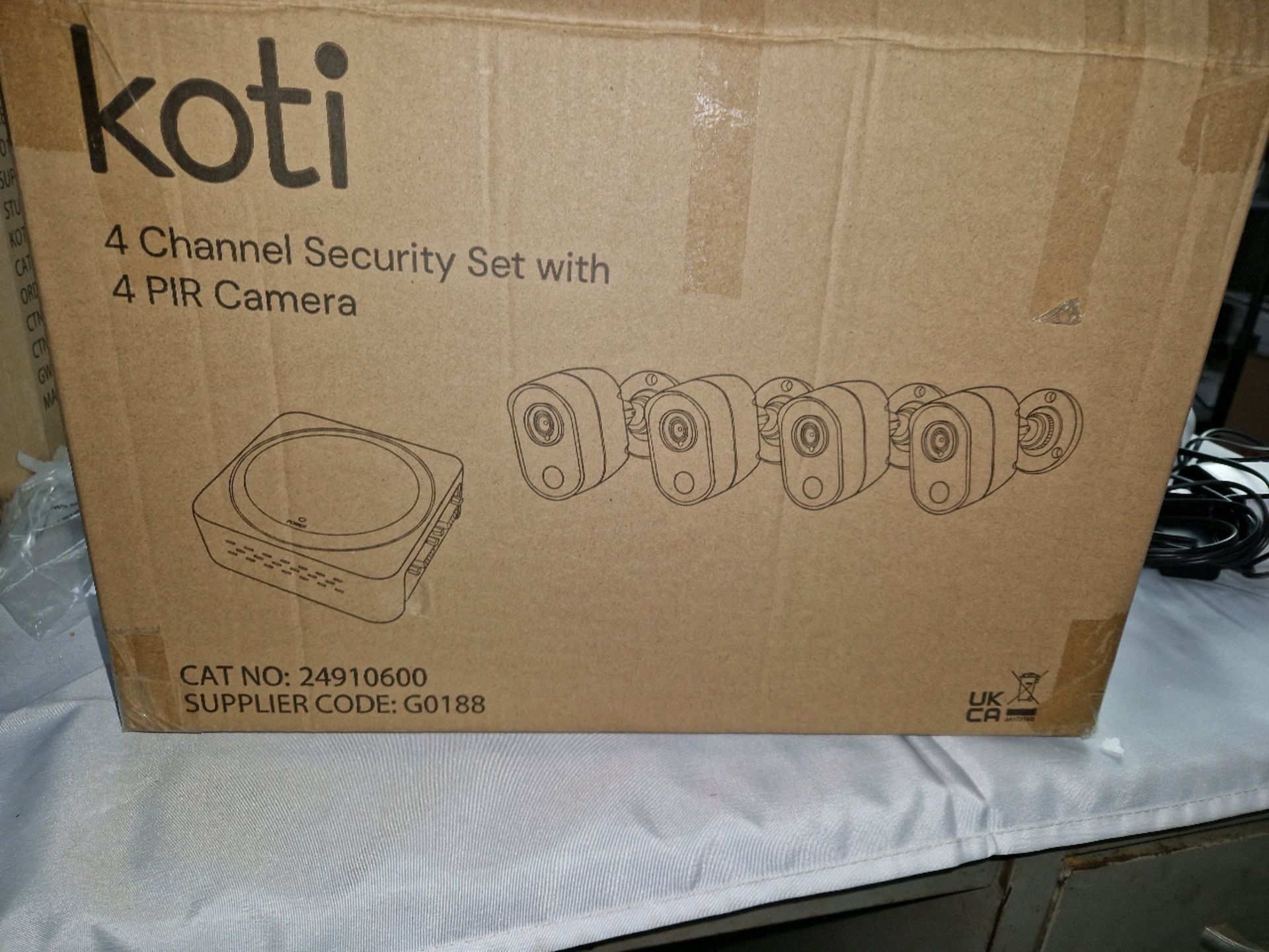 KOTI 4CHANNEL SECURITY SET WITH 4 PIR CAMERA - Image 3 of 3