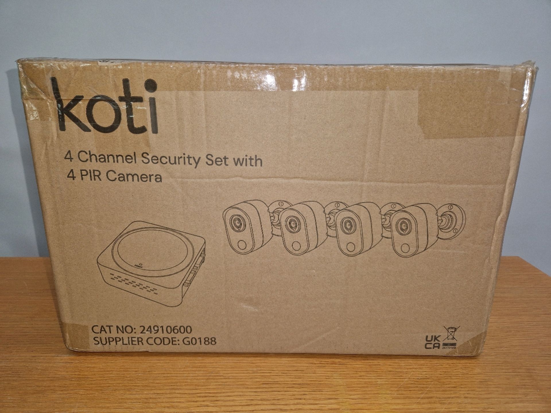 KOTI 4CHANNEL SECURITY SET WITH 4 PIR CA