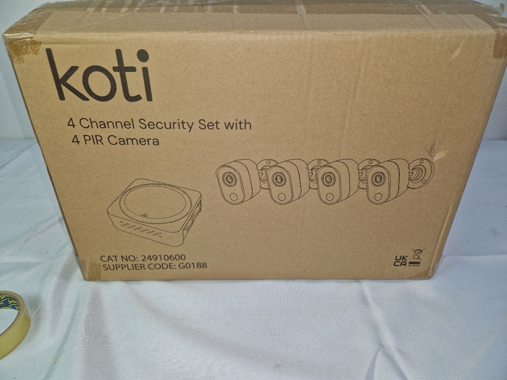 KOTI 4CHANNEL SECURITY SET WITH 4 PIR CAMERA