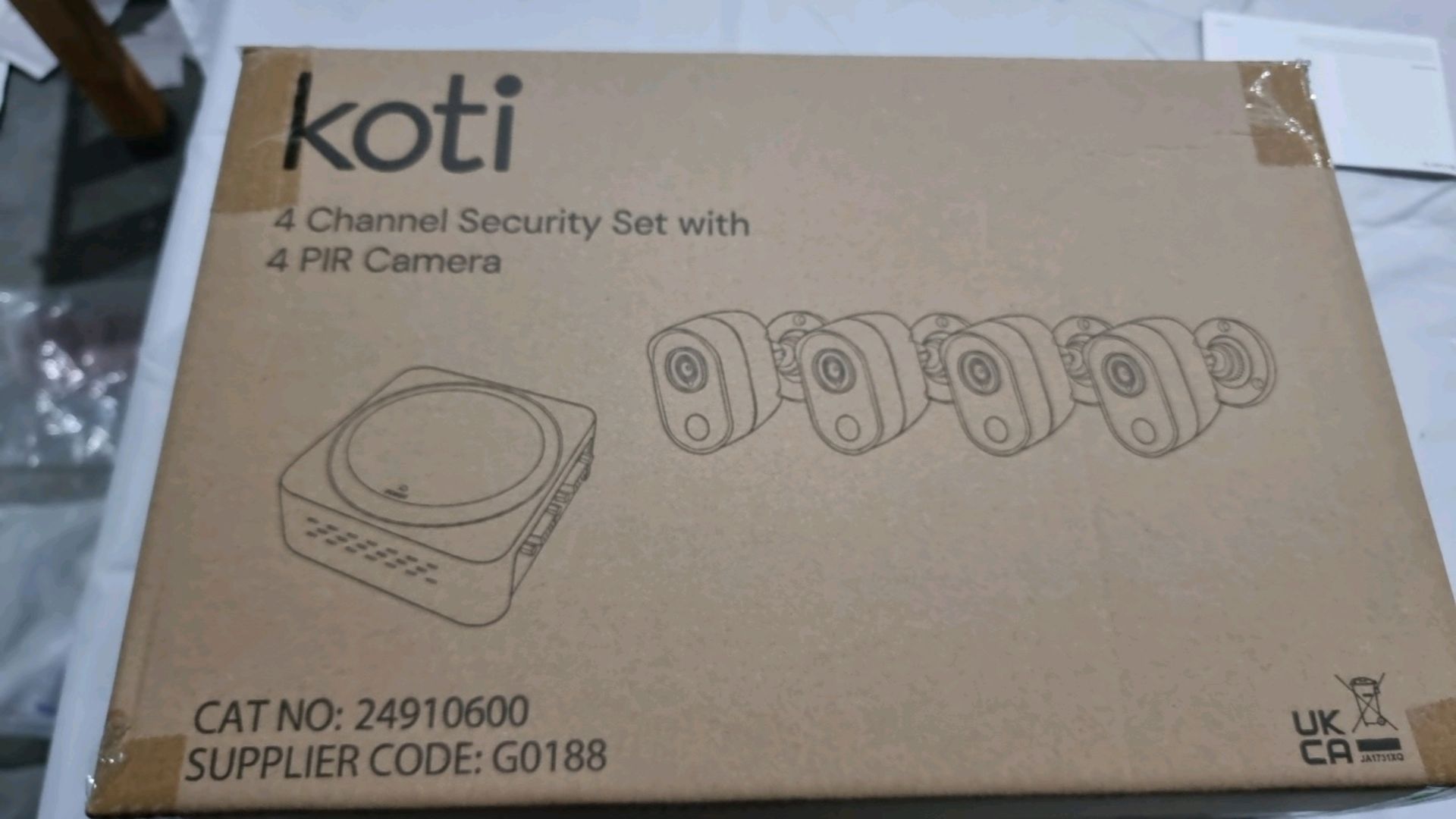 KOTI 4CHANNEL SECURITY SET WITH 4 PIR CA