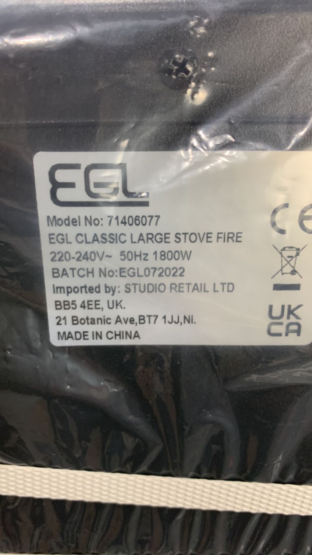 EGL CLASSIC LARGE ELECTRIC STOVE FIRE - Image 4 of 5