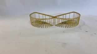 Gold Hanging Basket X2