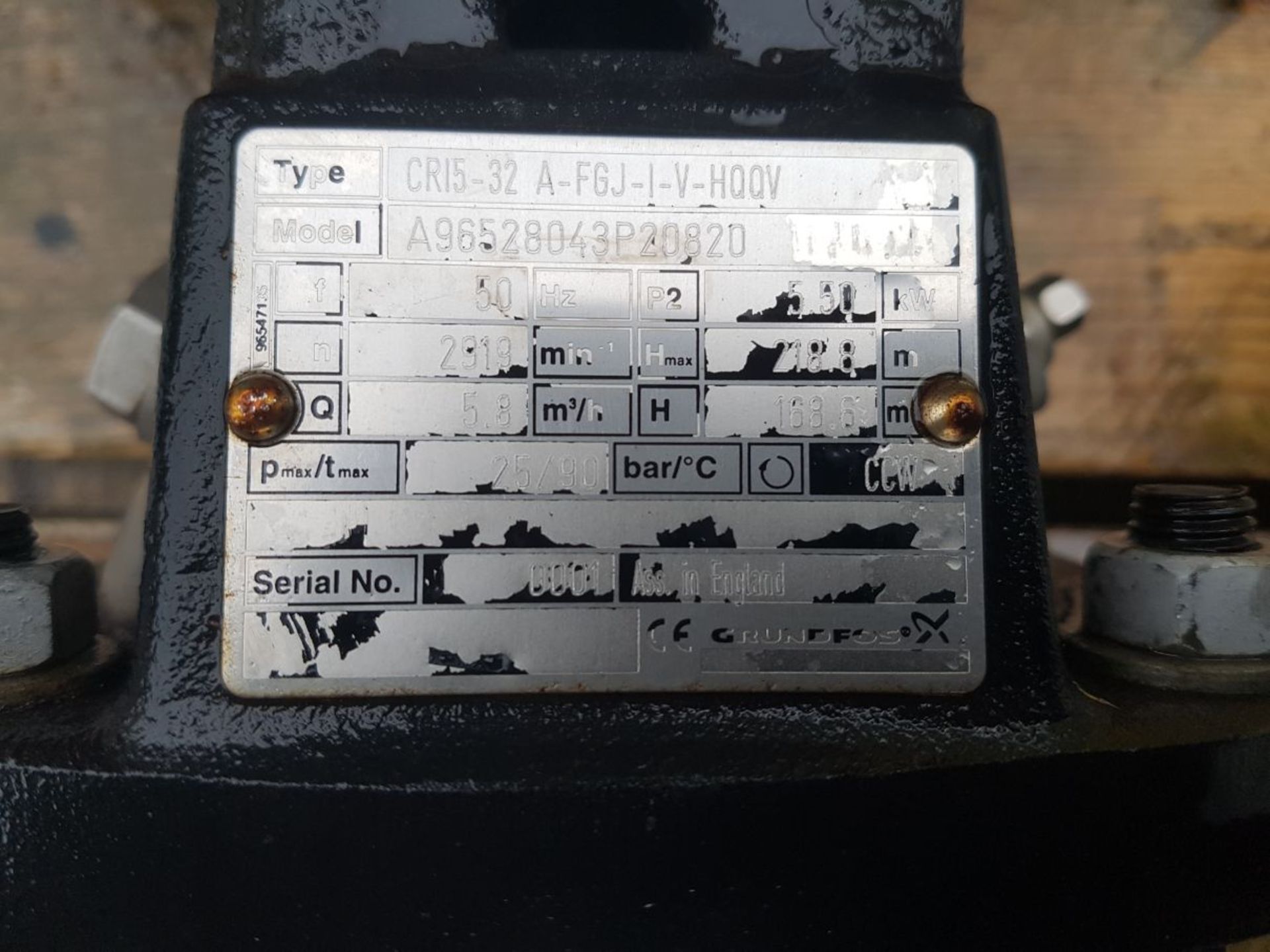 1 x Grundfos CR15-32 multi-stage high pressure booster pump - Image 3 of 3