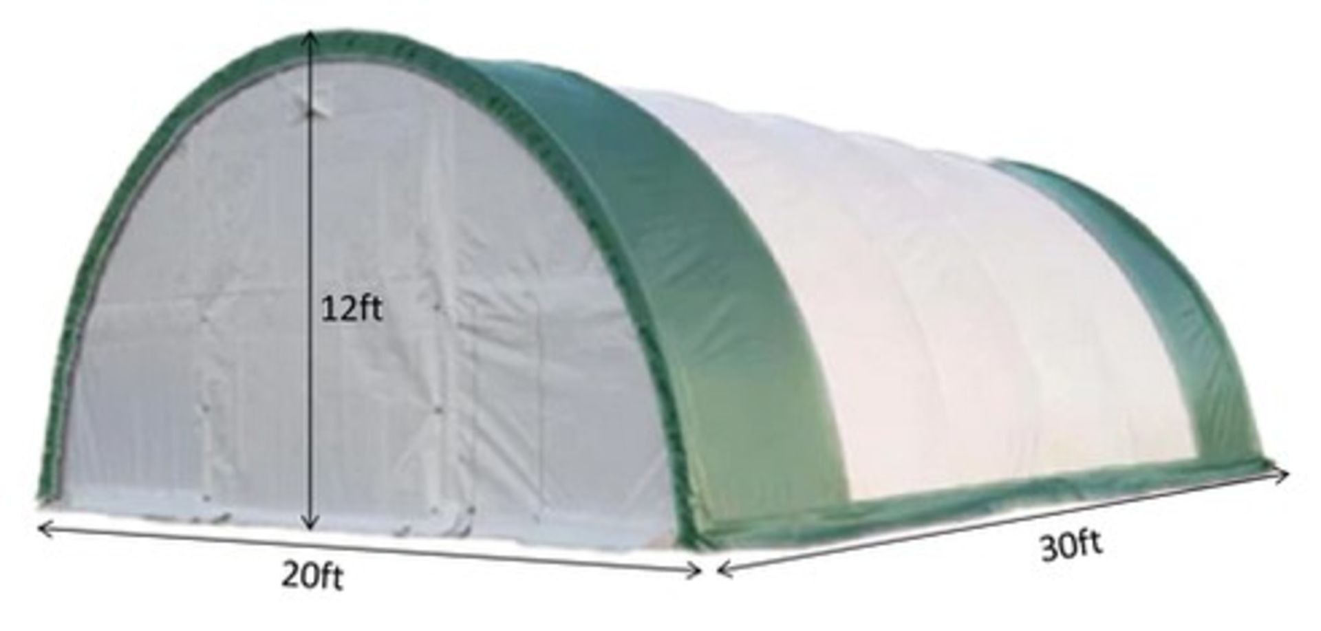 30' PVC Single Truss Arch Storage Shelter. RRP £4,999 - Bild 5 aus 5