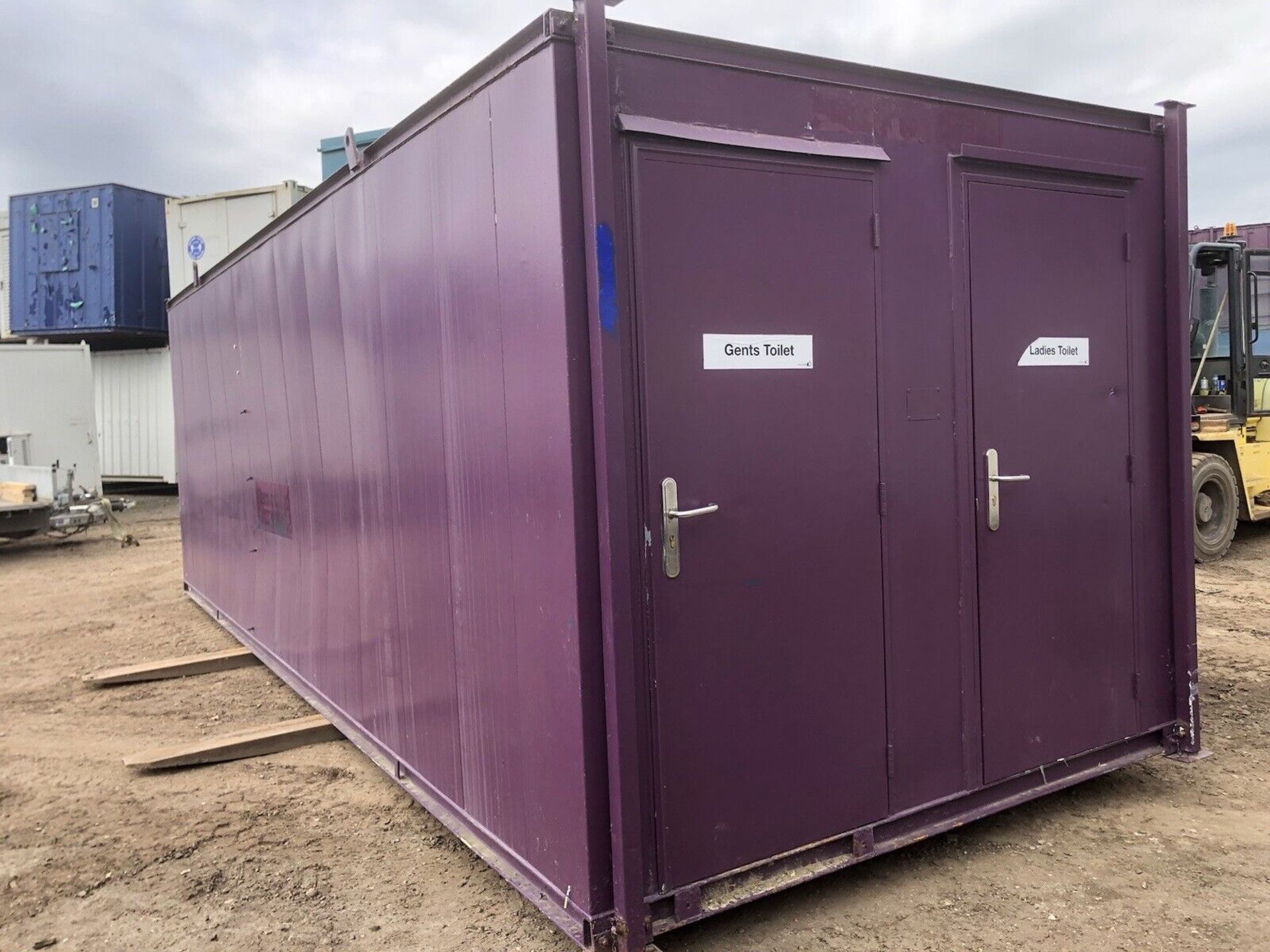 Portable Toilet Block Site Loo Cabin Container Anti Vandal Steel - Image 2 of 13