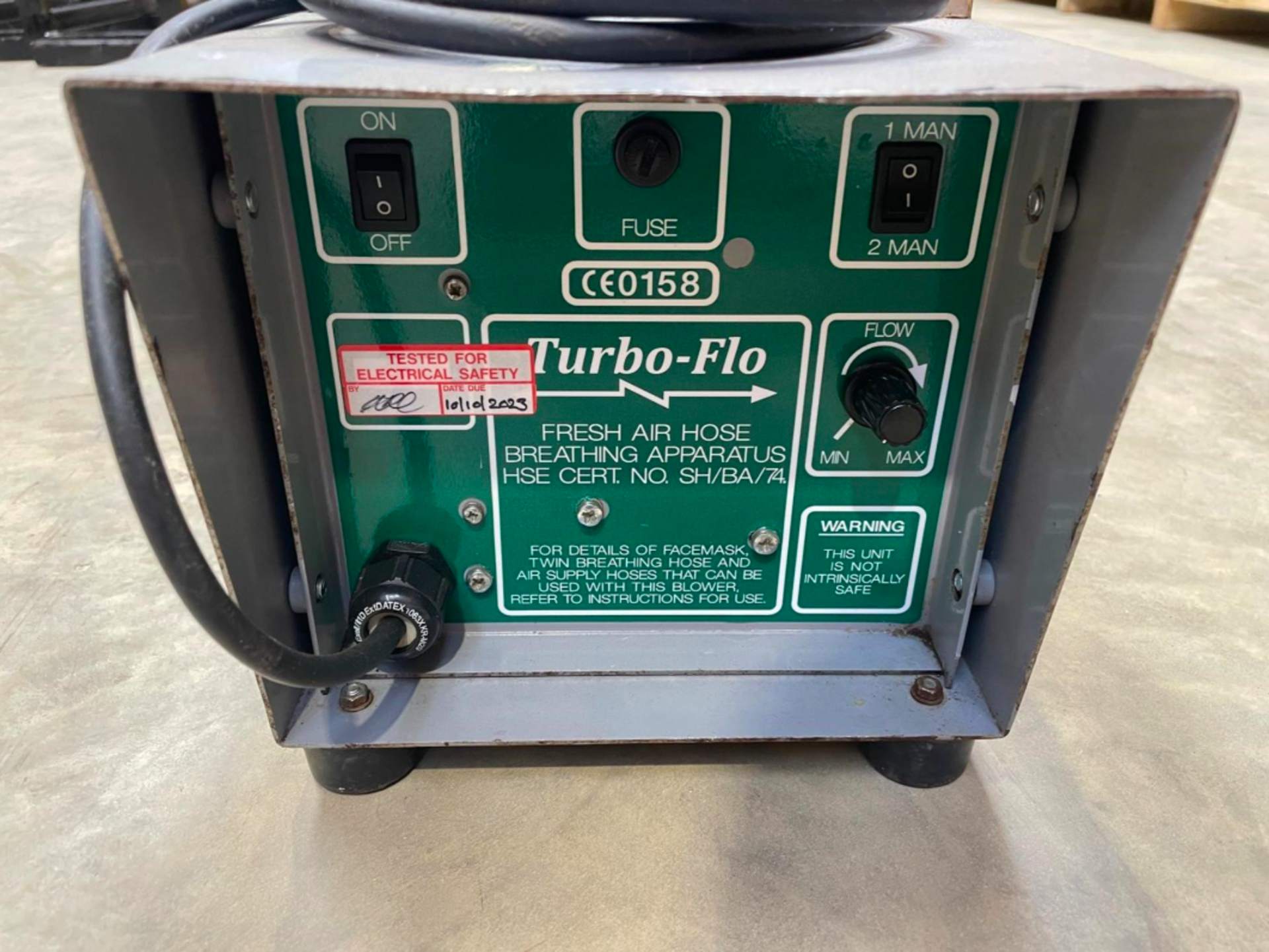 MSA 110 Volt Turbo Flow Blower for fresh air BA set.