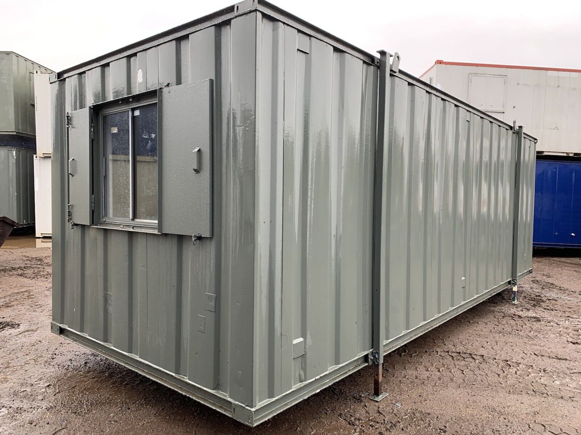 24ft Portable Office Site Cabin Container Anti Vandal Steel - Bild 2 aus 5