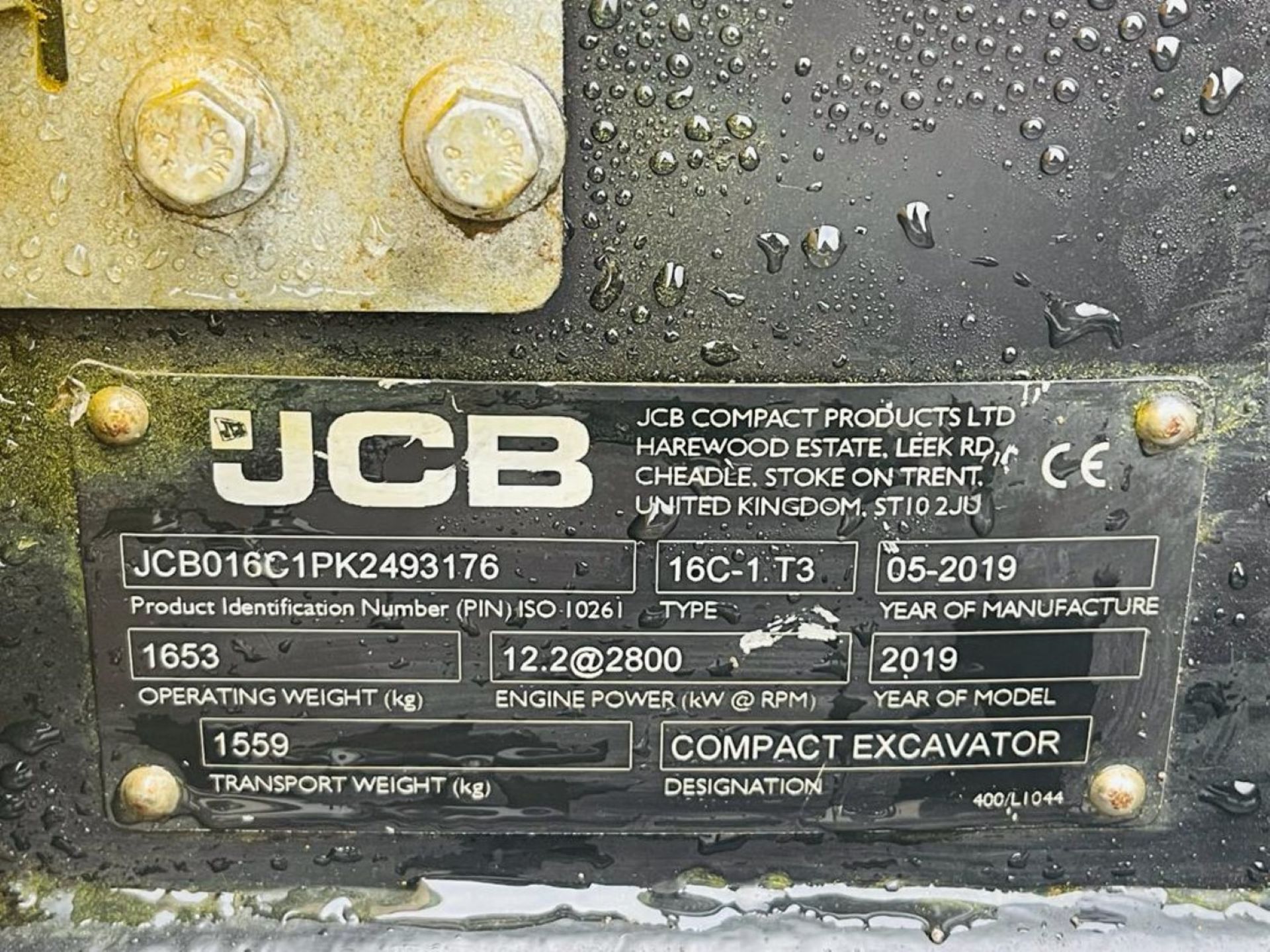 2019, JCB 16C-1 - Image 2 of 9