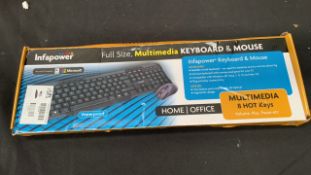 INFAPOWER FULL SIZE WIRED KEYBOARD & MOUSE
