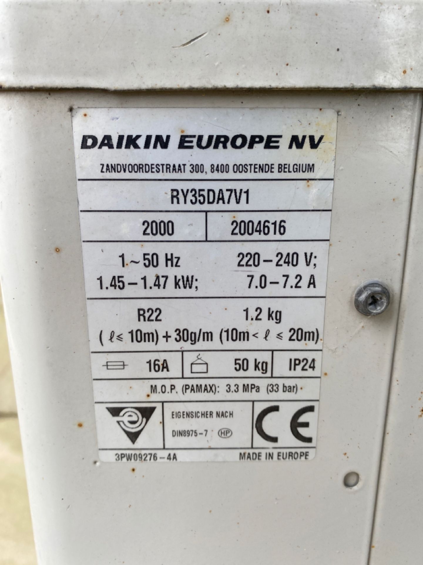 Daikin Condenser (Exterior Unit Only) - Image 3 of 3