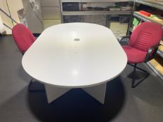 Office Table with X4 Fabric Chairs