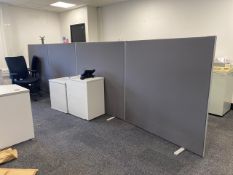 Large Grey Partition Wall X6