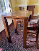 Tartan Dining Chairs with Poseur Table