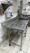 Stainless washing unit (located in rear store)