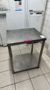 1 x stainless steel table (located in rear store)