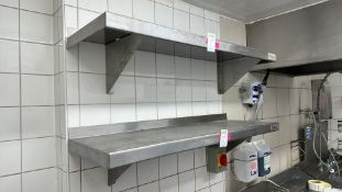2 x Stainless Steel Shelves (located in rear store)