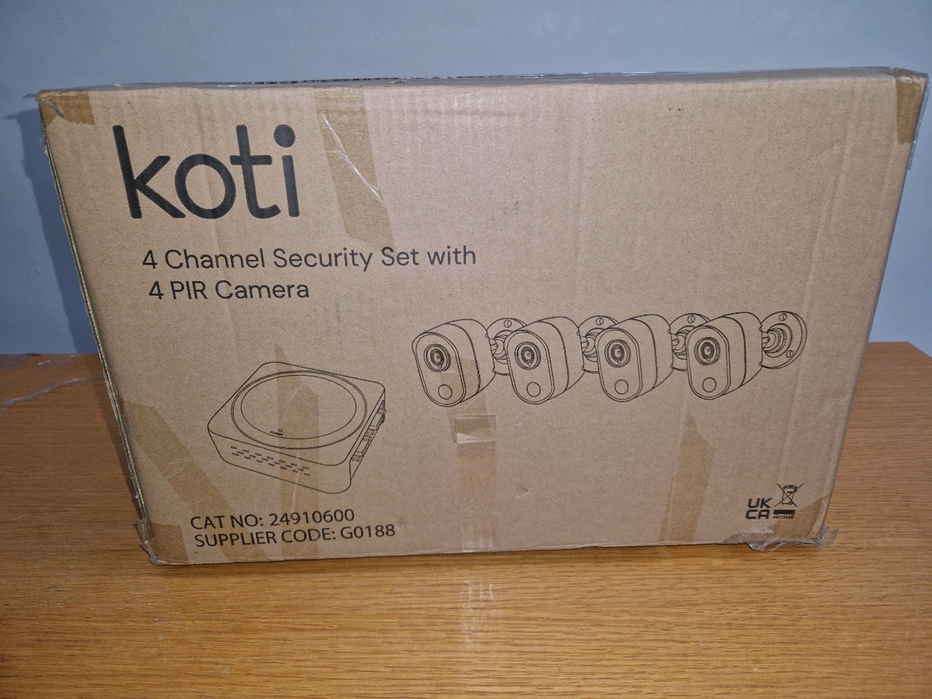 KOTI 4CHANNEL SECURITY SET WITH 4 PIR CA