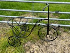 Heavy Iron Bicycle Plant Pot Stand