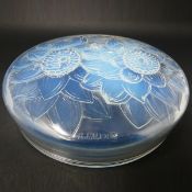 René Lalique Opalescent Glass 'Trois Dahlias' Box