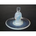René Lalique Opalescent Glass 'Canard (duck)' Cendrier rond/ashtray