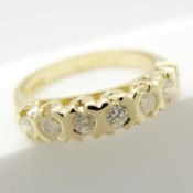0.40 carat seven-diamond ring in yellow gold