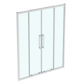 Ideal Standard Connect 2 1700mm Sliding Bathroom Shower Door, finished in Bright Silver.