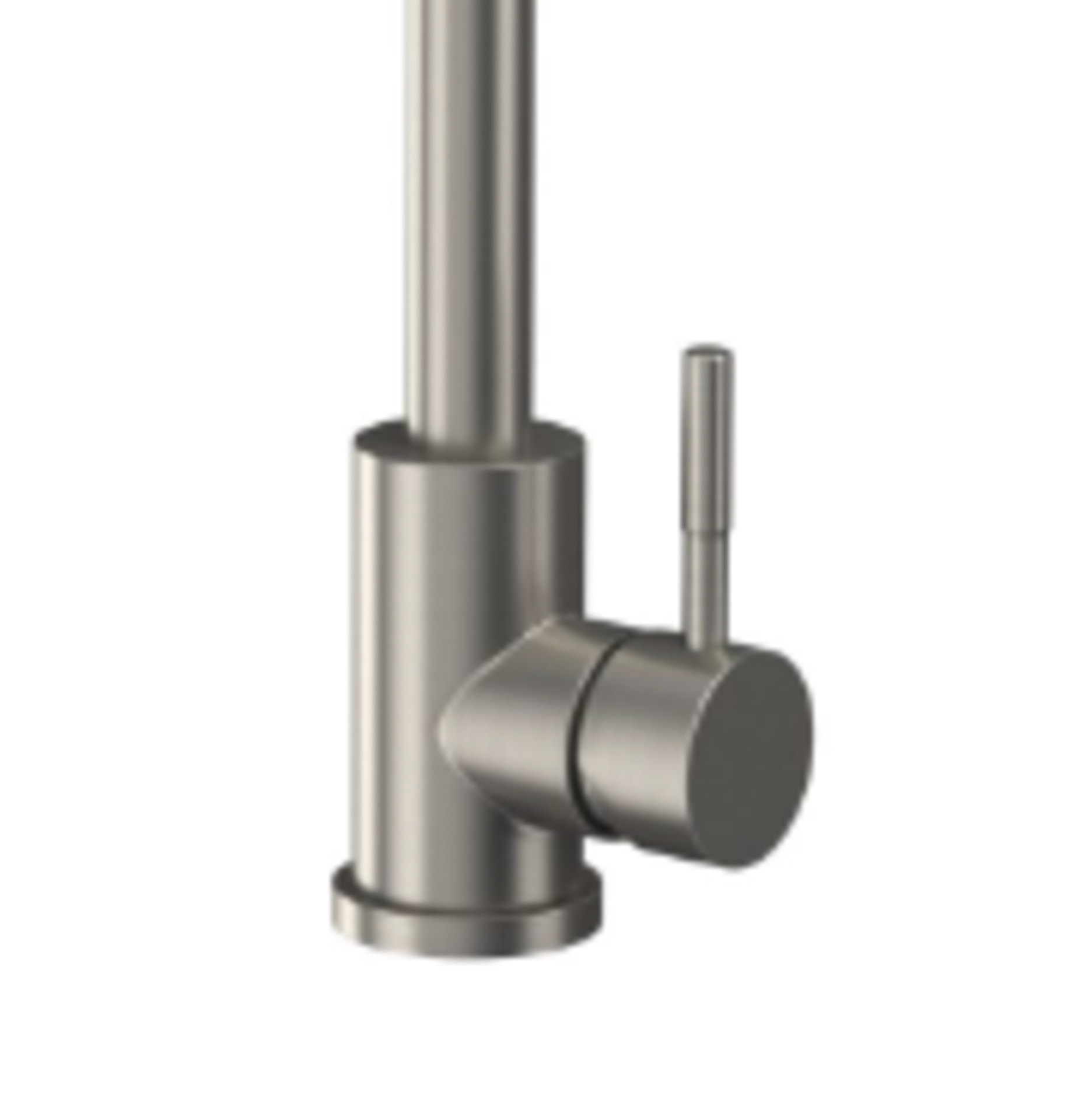 Designer MANHATTAN Kitchen Tap. Modern minimalist styling, finished in brushed stainless steel. - Bild 3 aus 3