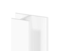 Pair of High Quality PVC Shower Wall & Panel H-Trim in White.