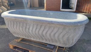 Amazing Designer Bespoke Hand-Carved Solid Stone Bath - 1870mm x 850mm x 600mm. RRP £8999!