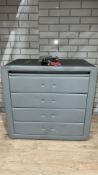 ATLANTA 4 DRAWER CHEST GREY