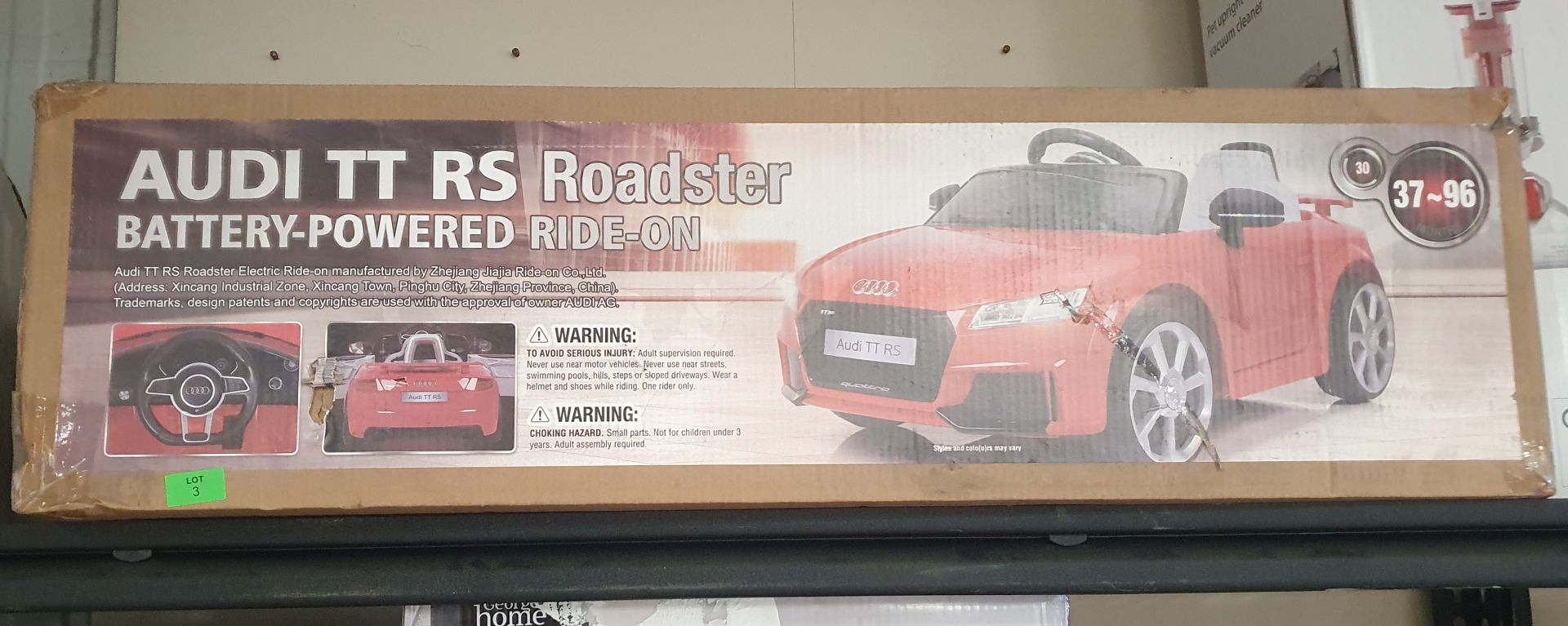 Audi TT RS Ride On Battery Power Childrens Roadster Car - Image 2 of 2
