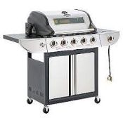 Uniflame 5 Burner Gas Grill BBQ With Side Burner & Viewing Window