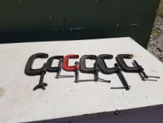 5 x various large G Clamps