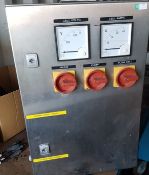 Stainless steel control panel - 3 phase & single p