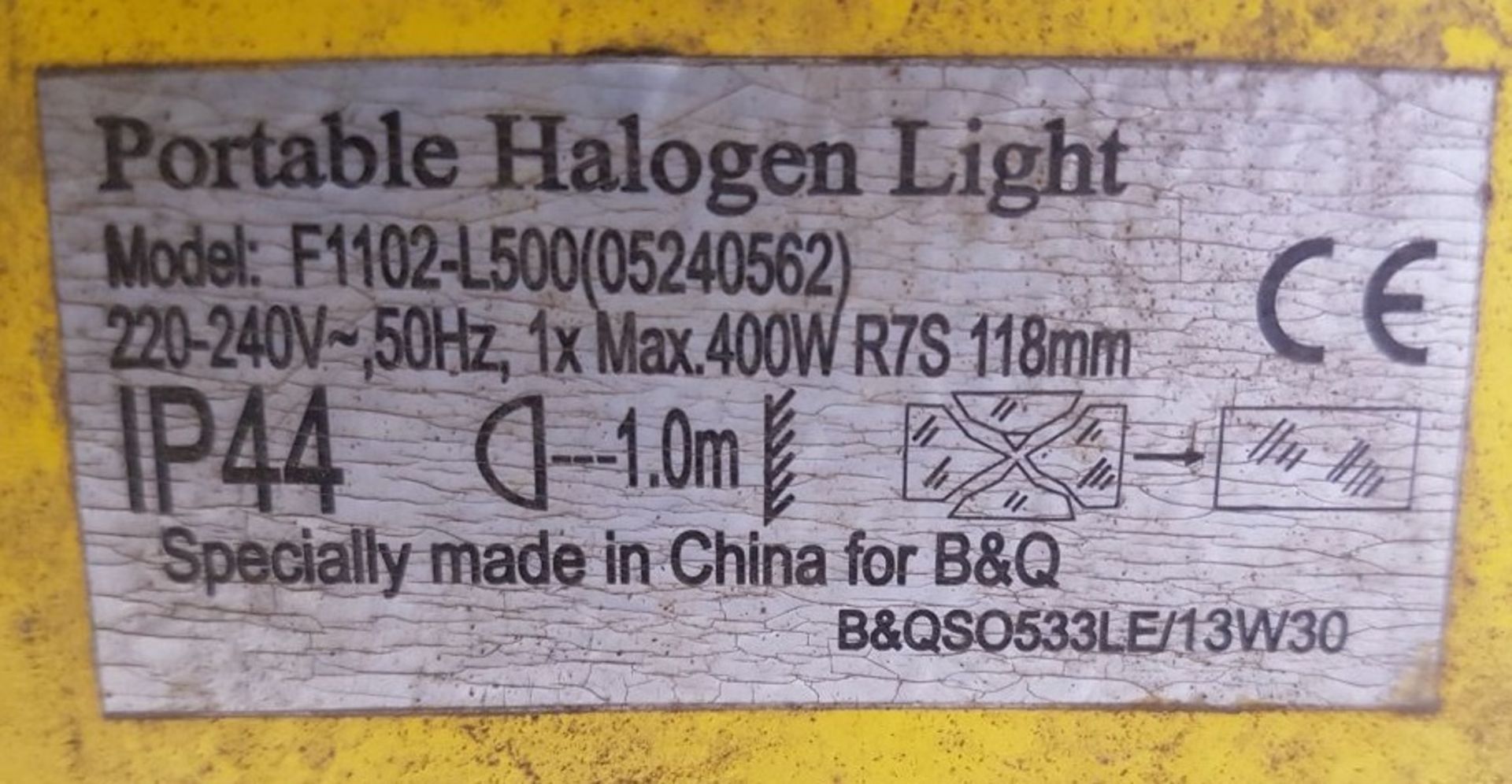 Portable halogen lamp - Image 2 of 2