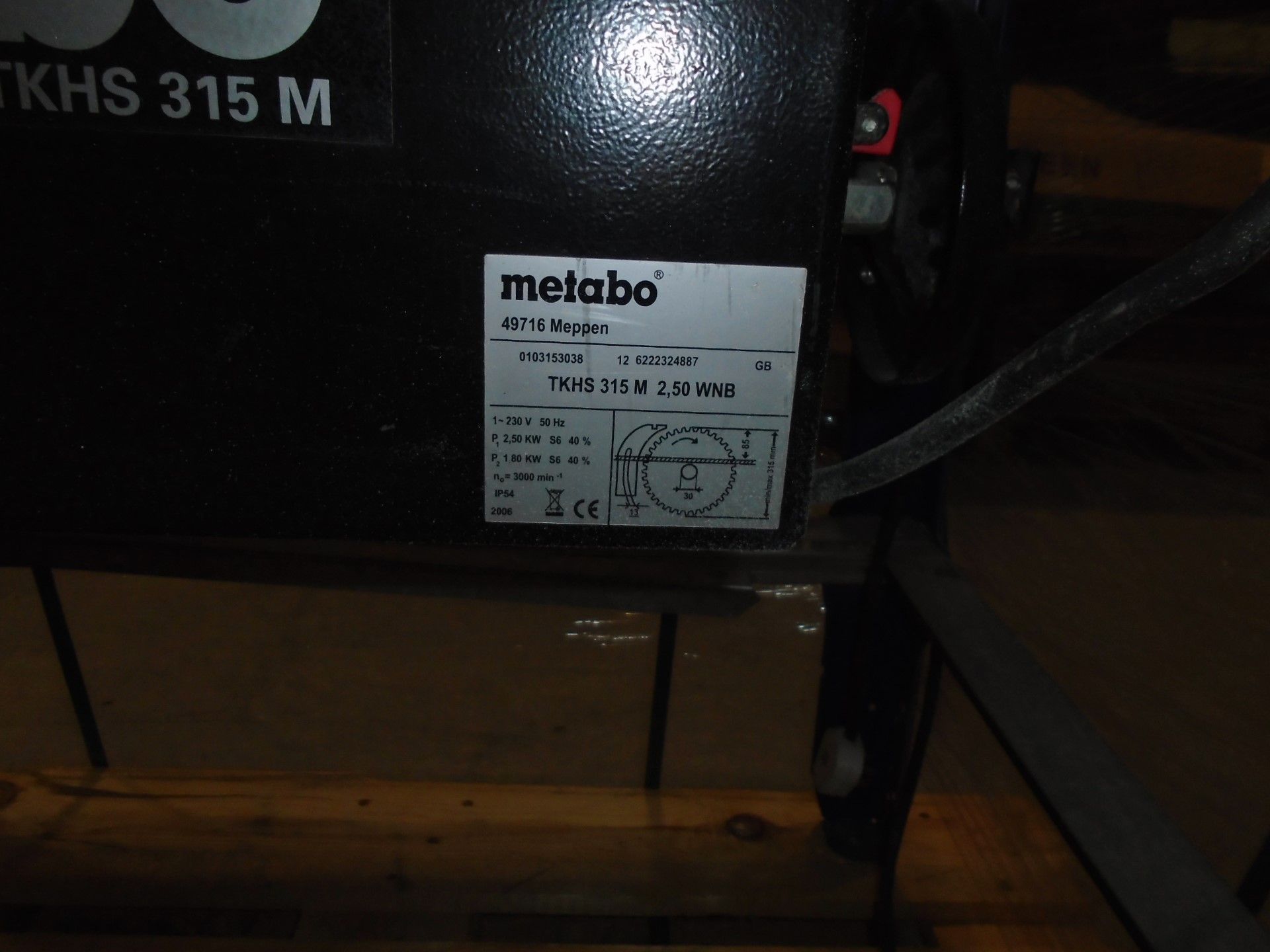 Metabo table saw, site saw TKHS 315M - Image 5 of 6