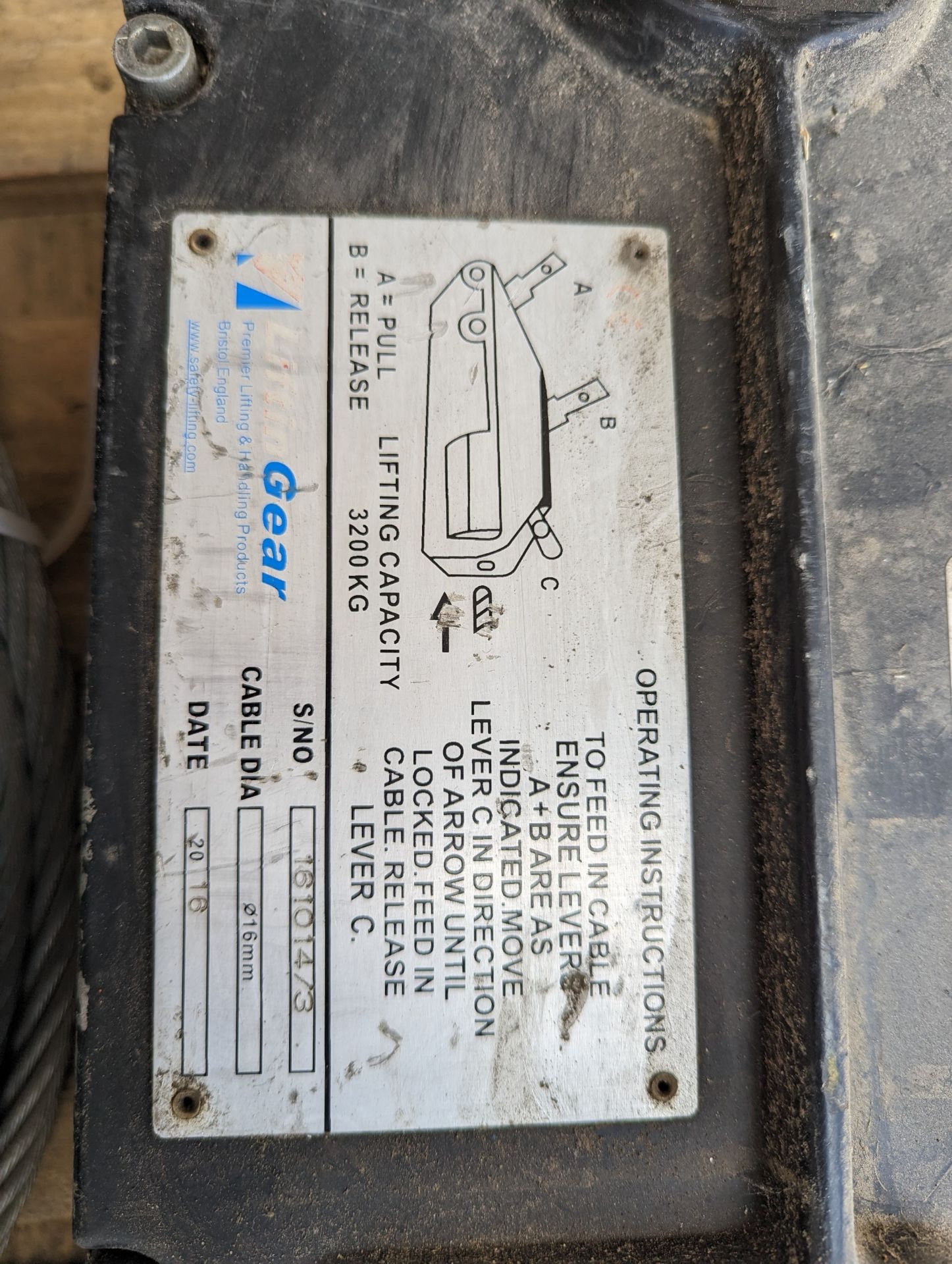 Tirfor Winch 3.2ton with approx 10m steel cable wi - Image 3 of 5