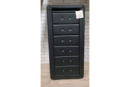 ATLANTA 6 DRAWER TALLBOY BLACK