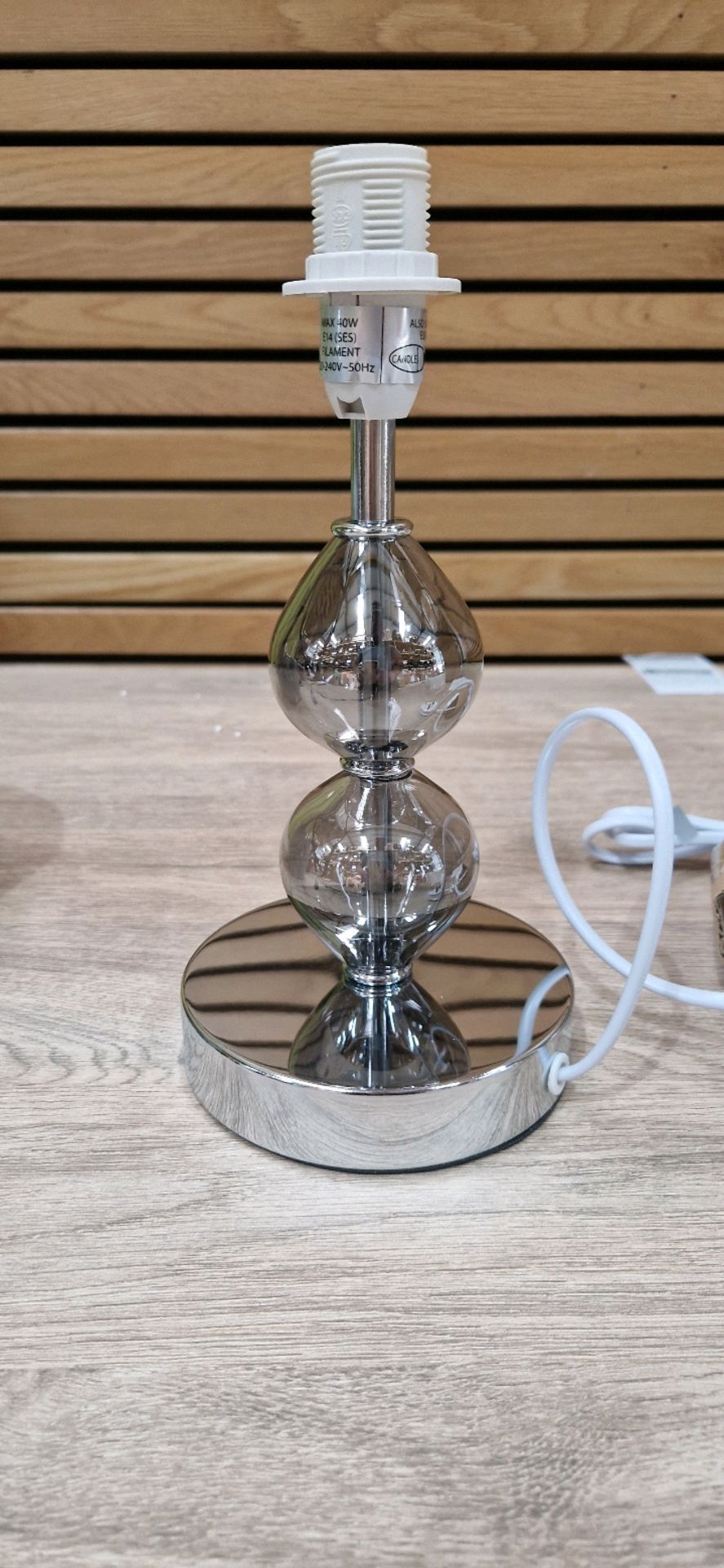 GLASS PEBBLE TABLE LAMP SILVER - Bild 2 aus 4